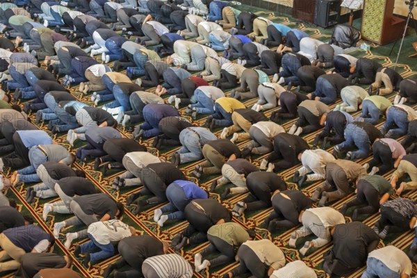 Dearborn, Michigan, Friday prayers at the Islamic Center of America, the largest mosque in North