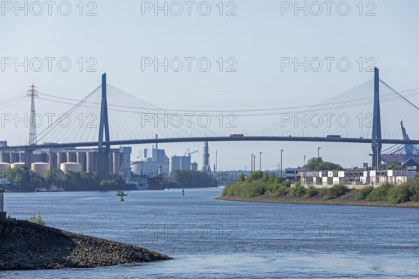 Köhlbrand Bridge, Köhlbrand, Norderelbe, Hamburg, Germany, Europe