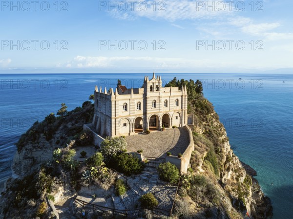 Tropea from a drone, Tyrrhenian Sea, Calabria, Italy, Europe
