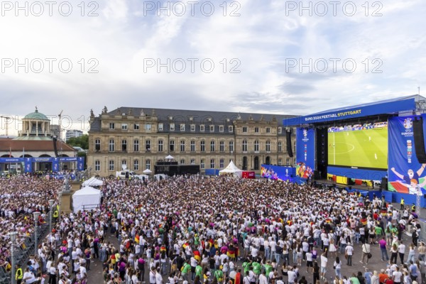 1 wins. UEFA European Football Championship. Stuttgart, Baden-Württemberg, public viewing in