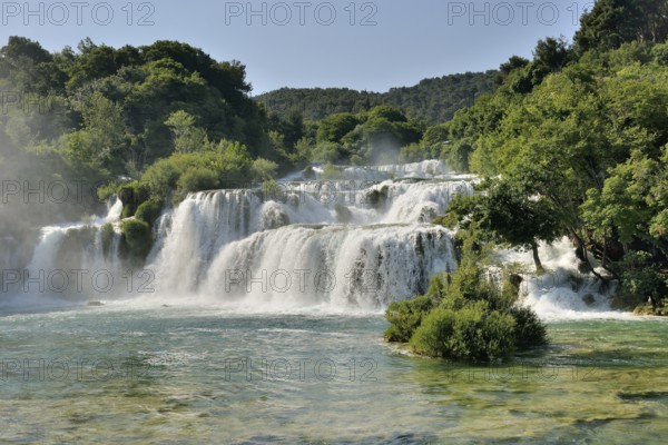 Skradinski buk waterfalls, Krka National Park, Šibenik-Knin County, Dalmatia, Croatia, Europe