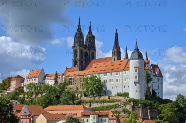 Albrechtsburg Castle and Meissen Cathedral, Meissen, Saxony, Germany, Europe