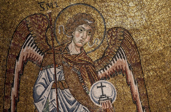 Ceiling mosaic over the left altar of the Cathedral of San Giusto, Trieste, Friuli Venezia Giulia