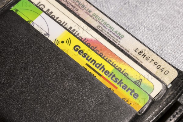 Health card, AOK insurance card, wallet, cards, Germany, Europe