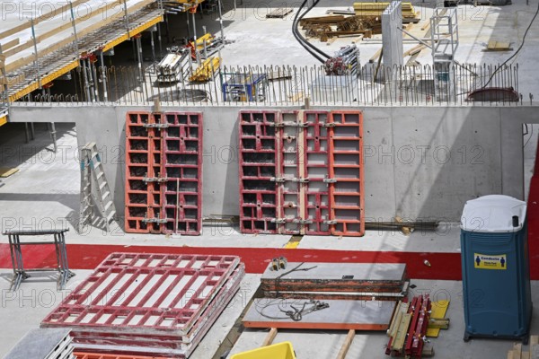 Wall formwork construction site
