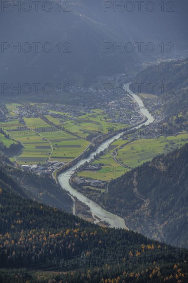 View from the Venet to the Oberinntal, Ötztal Alps, Tyrol, Austria, Europe