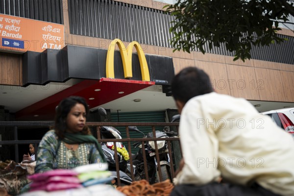 A McDonald's sign outside a McDonald's restaurant on October 26, 2024 in Guwahati, India.