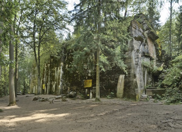 Adolf Hitler's bunker in the ruins of the Wolf's Lair (also Wolfschanze or Görlitz), the military