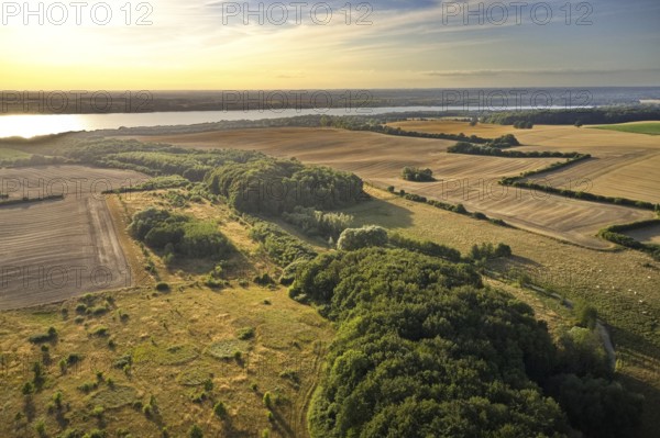 Aerial view The Green Belt on the border between Schleswig-Holstein and Mecklenburg-Western