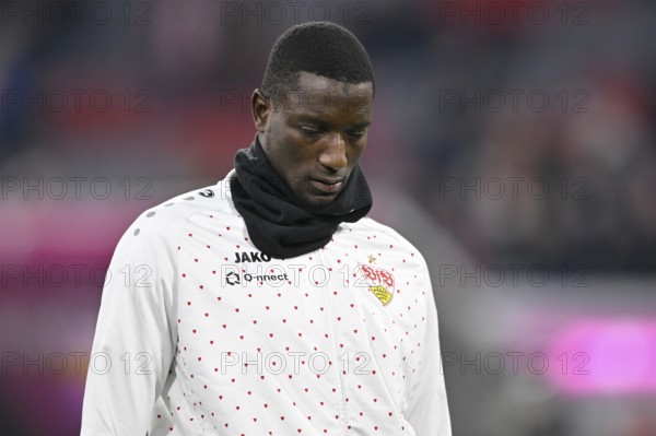 Serhou Guirassy VfB Stuttgart (09) pensive, Allianz Arena, Munich, Bavaria, Germany, Europe