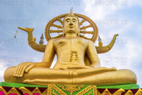 Sitting Buddha at Wat Phra Yai, Buddhist Temple, Big Buddha Temple, religion, Buddhism, figure,