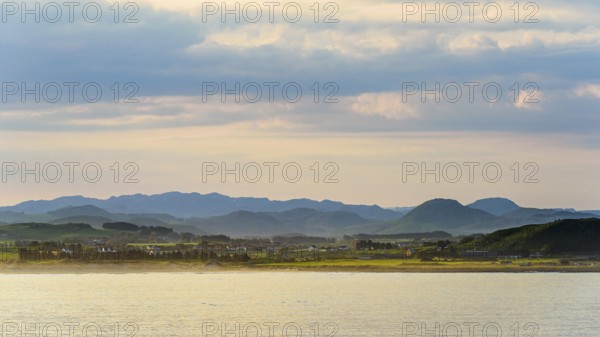 Sunrise of Village over FjordSailing, Stavanger, Boknafjorden, Norway, Europe