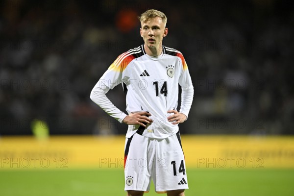 Maximilian Beier GER (14) pensive, Max Morlock Stadium, Nuremberg, Bavaria, Germany, Europe
