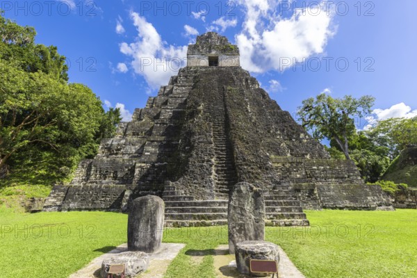 Ancient Mayan Tikal Pyramids in Guatemala, a major tourist attraction