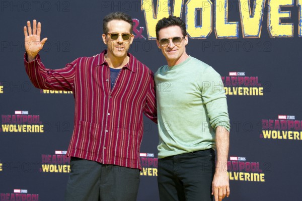 The actors Ryan Reynolds, Hugh Jackman, DEADPOOL & WOLVERINE (cinema release: 24.07.2024),