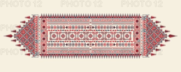 Tatreez, decorative Palestinian embroidery symbol