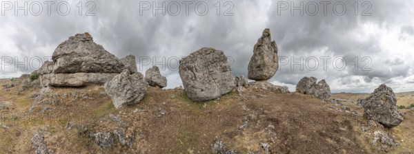 Strangely shaped rocks in the chaos of Nimes le Vieux in the Cevennes National Park.