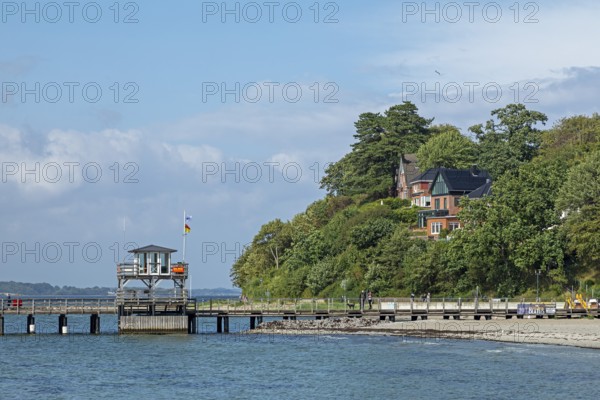 Pier, beach, Glücksburg, Schleswig-Holstein, Germany, Europe