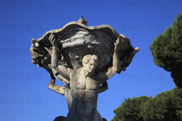 Piazza della Bocca della Verita, Fontana dei Tritoni, Triton Fountain, Rome, Italy, Europe