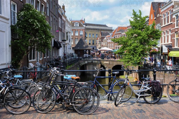 UTRECHT, NETHERLANDS, MAY 25, 2018: Bicycles which are a very popular transport in Netherlands