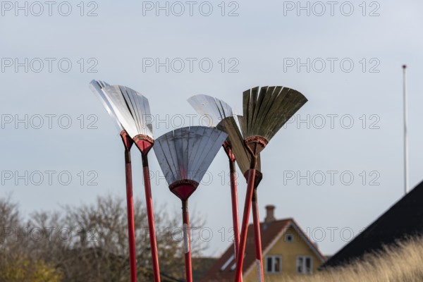 Fire pats, fire pats, simple fire-fighting equipment, Mandø Island, Jutland, Denmark, Europe