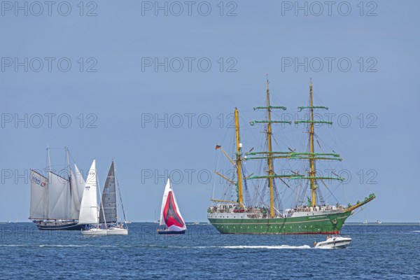 Sailing ships, Alexander von Humboldt II, sailing boats, Kiel Week, Kiel Fjord, Kiel,