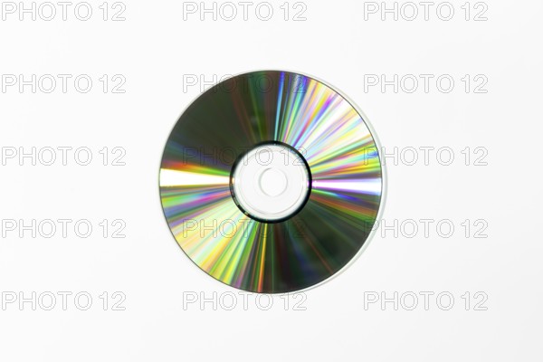 A single dazzling CD on a white background
