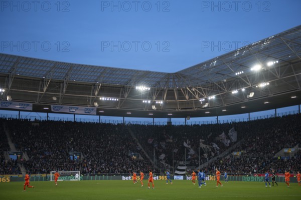 Bundesliga match between TSG 1899 Hoffenheim and Eintracht Frankfurt SGE, sold out, blue hour,