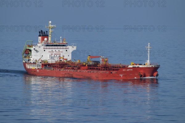 Chemical and oil tanker, 147m length, 24m height, flag Panama, Baltic Sea
