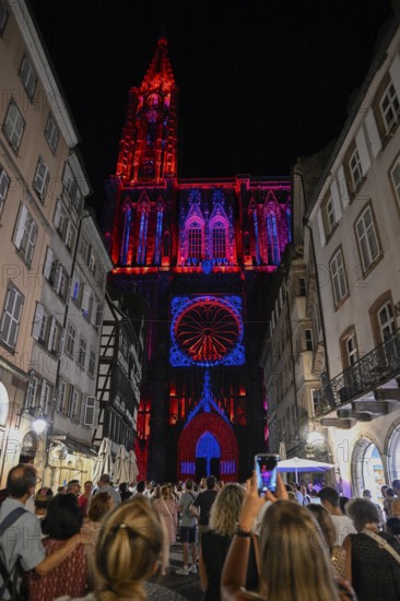 Illumination of the Cathédrale Notre Dame de Strasbourg, Strasbourg Cathedral, Unesco World