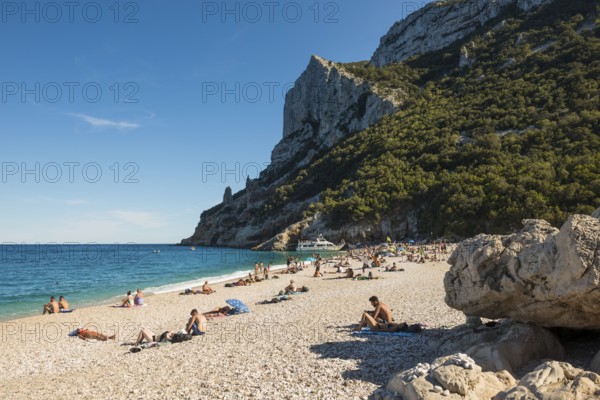 Cliffs and beach, Cala Sisine, Gulf of Orosei National Park, Parco Nazionale del Gennargentu e del