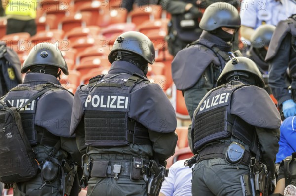 Baden-Württemberg police anti-terror exercise in the stadium. In the run-up to the European