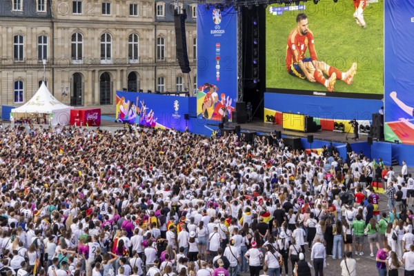 1 wins. UEFA European Football Championship. Stuttgart, Baden-Württemberg, public viewing in