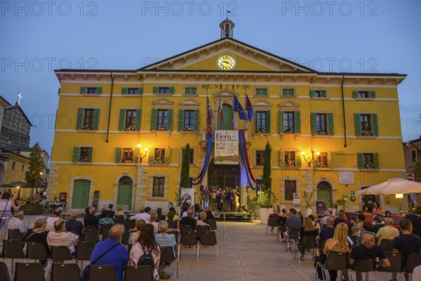 Concert in front of the town hall, Valeggio sul Mincio, province of Verona, Italy, Europe