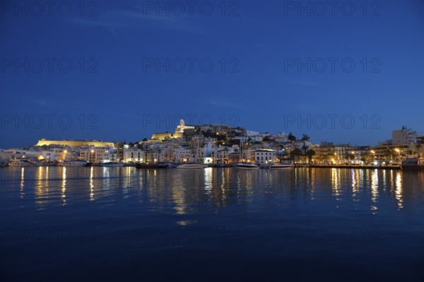 Dalt Vila of Ibiza or Eivissa, evening, Ibiza Town, Ibiza, Balearic Islands, Spain, Europe