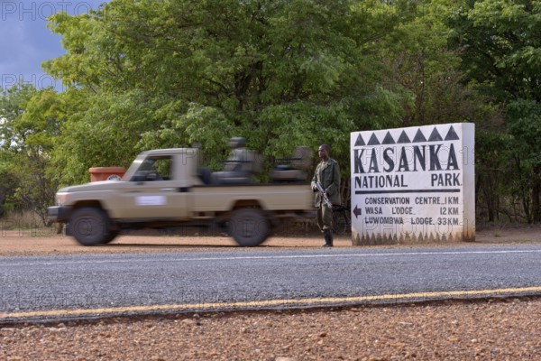 Entrance to the Kasanka National Park, Zambia, Africa