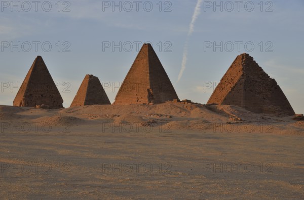 Meroitic pyramids of the northern group at Gebel Barkal, Karima, Northern State, Nubia, Sudan,