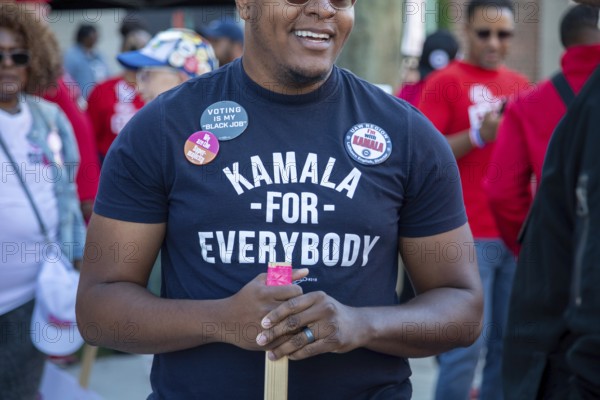 Detroit, Michigan USA, 2 September 2024, Union members participate in Detroit's Labor Day parade.