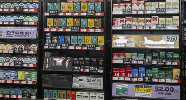 Romulus, Michigan USA, 27 August 2024, Tobacco products were on sale as Sheetz opened its first