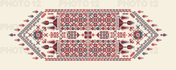 Tatreez, decorative Palestinian embroidery symbol