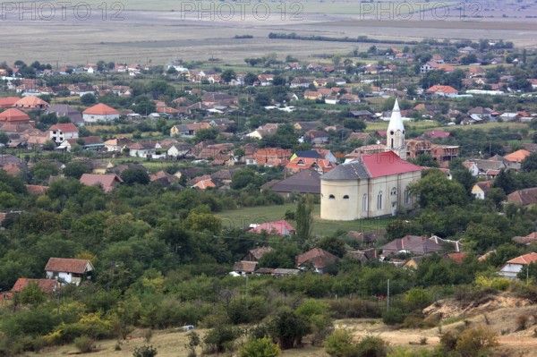 View of the village of Siria near Arad, Banat, Romania, Europe