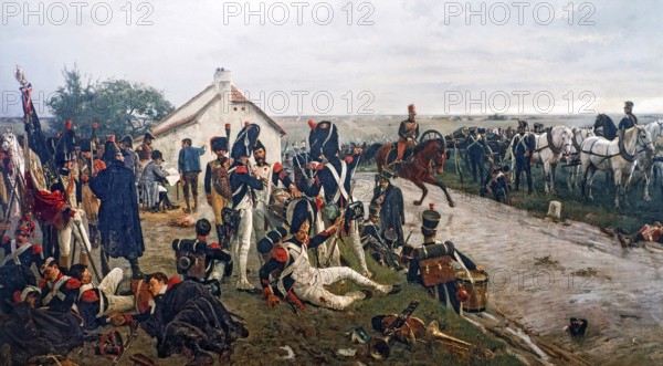 The morning of the Battle of Waterloo: Napoleon's headquarters in 1815, painting by Ernest Crofts
