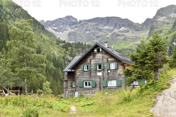 The Hans-Wödl-Hütte of the Alpine Society Preintaler (AGP), Schladminger Tauern, Styria, Austria,