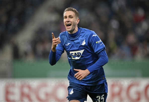 Goal celebration Arthur Chaves TSG 1899 Hoffenheim (35) DFB Cup, PreZero Arena, Sinsheim,
