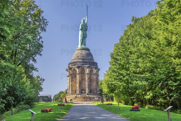 Hermannsdenkmal near Hiddesen, district of Detmold, Teutoburg Forest, North Rhine-Westphalia,