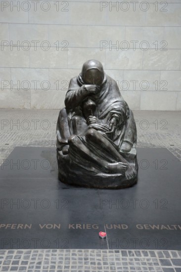 Memorial sculpture Mother with dead son, ..., by Käthe Kollwitz, Neue Wache, Berlin, Germany,
