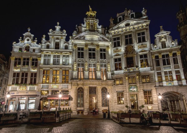 Guildhalls on the Grand Place or Grote Markt, Brussels, Belgium, Europe