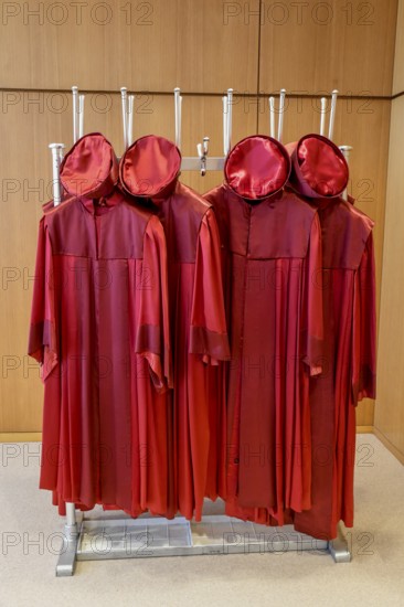 Red robes in the back room of the Federal Constitutional Court's conference room, Karlsruhe,