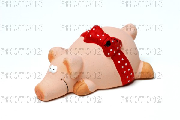 Lucky pig made of clay, lucky charm, New Year's Eve, New Year's Eve, lucky pig