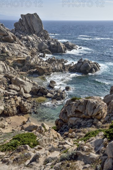 Rocky coastline at Capo Testa, Santa Teresa de Gallura, Sardinia, Italy, Europe